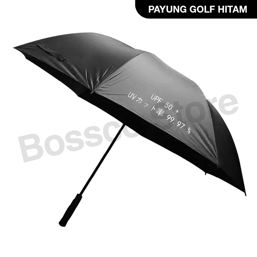 Bossco Payung Besar Jumbo Golf Otomatis Kualitas Export Jepang Payung Golf Otomatis premium payung mobil payung jumbo bahan fiberglass jari fiber payung besar murah payung golf besar payung anti UV protection golf umbrella rangka fiber