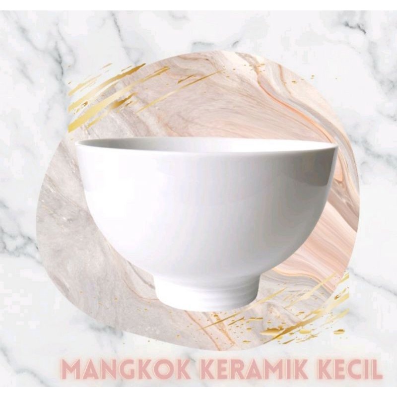 Mangkok Keramik Kecil / Mangkok Soto Kudus / Mangkok Sekoteng (6 PCS)