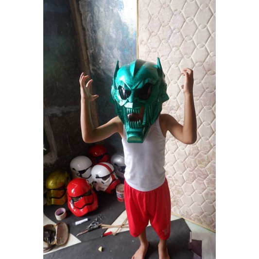 HELM GREEN MASK GOBLIN helm goblin original handmade
