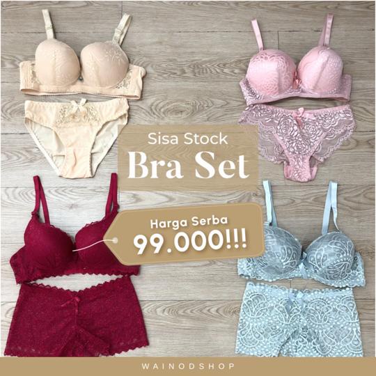 SISA STOK BRA SET size 32-42 / pushup bra &amp; UNDERWEAR