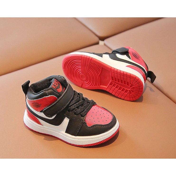 Sepatu Sneakers Anak Sepatu Anak Semi Boots Sepatu Fashion Anak Import JORDAN NEW MERAHBIRU