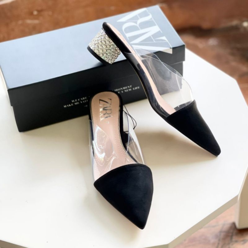 Sepatu Sandal Zara Heels 3 cm sandal pesta
