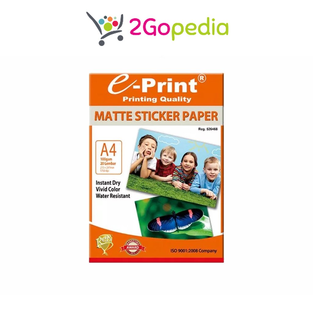 

Kertas Stiker Matte/ Doff A4 100gr e-Print Grosir Murah Atk