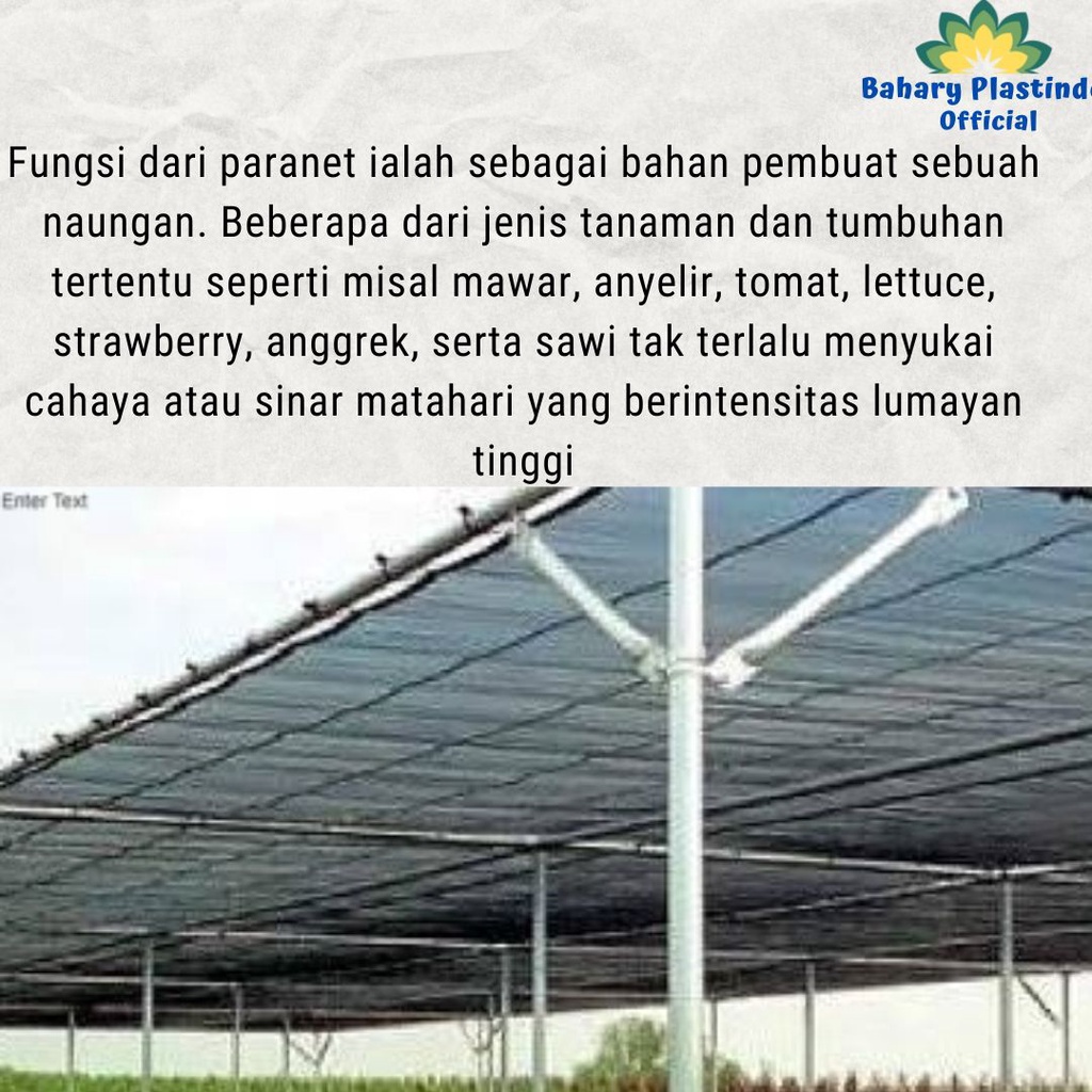Jaring Paranet 85 Persen Lebar 3 Meter