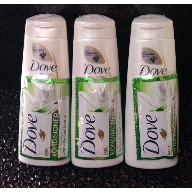 Dove Shampo & Conditioner sashet Nourishing black 160ml & 9ml