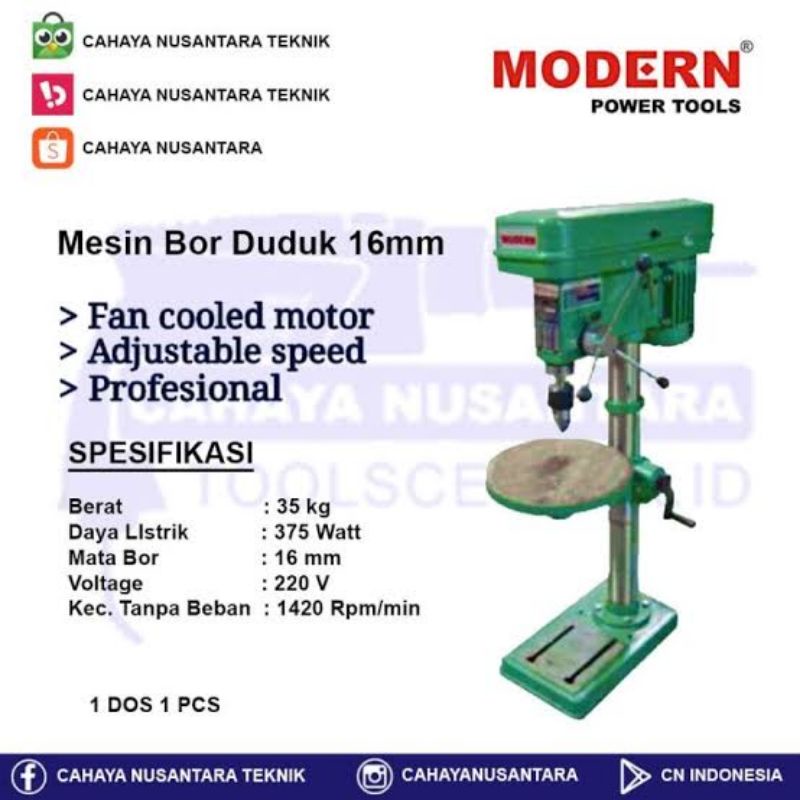 Mesin Bor Duduk 16mm MODERN BENCH DRILL