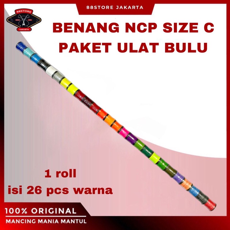 benang ncp size c roll kecil paket semua warna