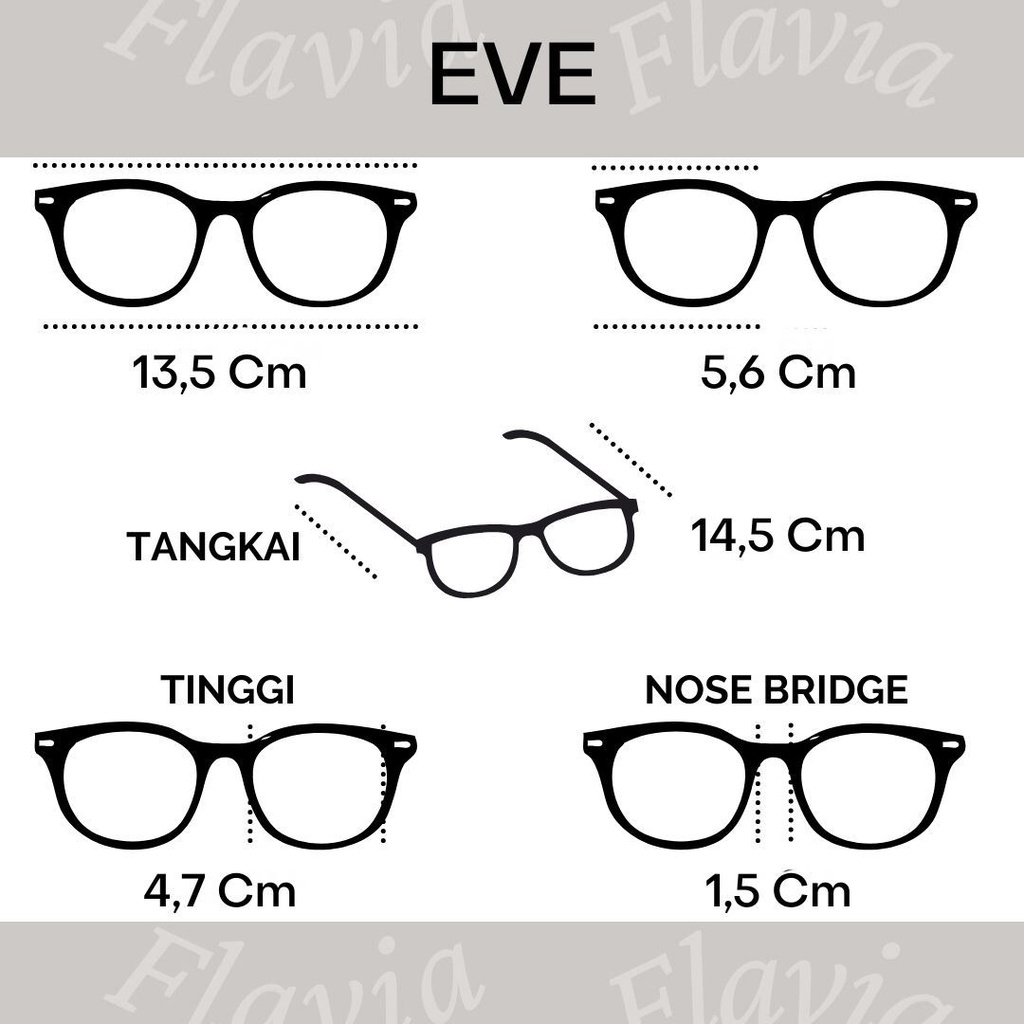 Flavia Eyewear - Kacamata Eve (custom minus, photochromic, blueray, bluechromic, photobrown)