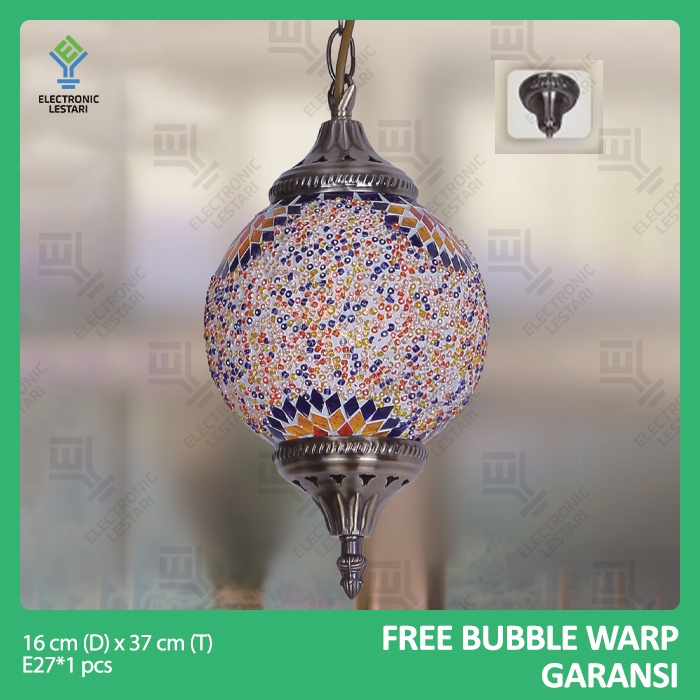Lampu Gantung Klasik Antik Timur Tengah Maroko Masjid Hias Motif 129