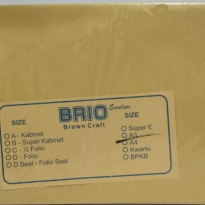 

Murah Amplop Coklat A3 Brio Gilaa!!!