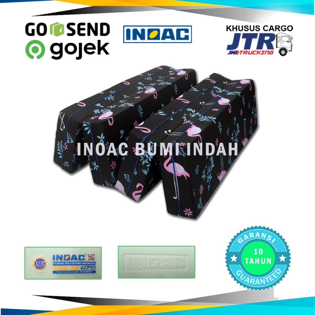 inoac kasur lipat 4 160 x 200 x 20 cm garansi 10 tahun