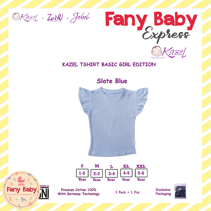 KAZEL T-SHIRT BASIC GIRL / BAJU BAYI ANAK 0-6 TAHUN [ SNI ]