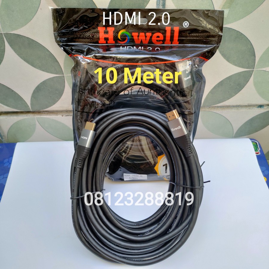 Kabel HDMI Howell 10 Meter V2.0. Kabel HDMI 10 Meter. Howell HDMI 10 M