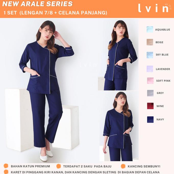 Arale Lengan Panjang Baby Sitter / Baju Seragam Suster / Nanny Uniform