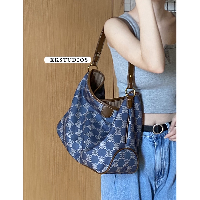 Suhao dicetak tas ember wanita 2021 fashion baru trendi nama besar tas ketiak niche tas messenger berkapasitas besar cocok untuk semua