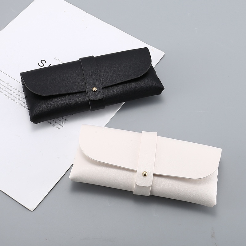 Magic789 Kotak Kacamata Hitam / Putih Bahan Kulit PU Ringan Portable Untuk Pria / Wanita