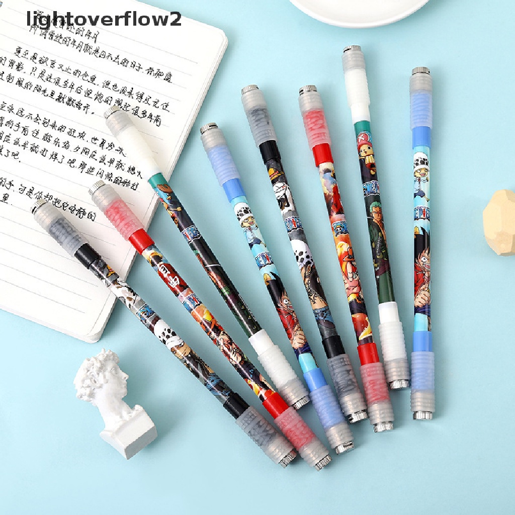 (lightoverflow2) 1pc Pulpen Akrilik Dengan Lampu LED Luminous Untuk Pelajar