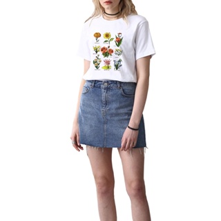 Image of thu nhỏ PREORDER Womens Fun Floral Print T-shirt Casual Plant Pattern Tshirt Cute Plant Top Summer Punk Short Sleeve Tees Clothes #8