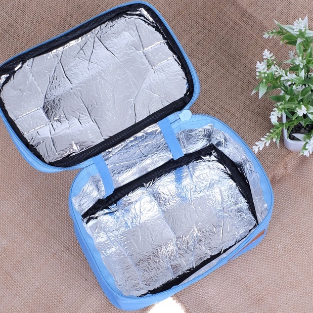 Cooler bag tas pendingin asi waterproof tas Insulin inner aluminium foil tas penyimpanan asip anti air coolerbag polos tas tempat asip tas tempat botol asi dan ice gell