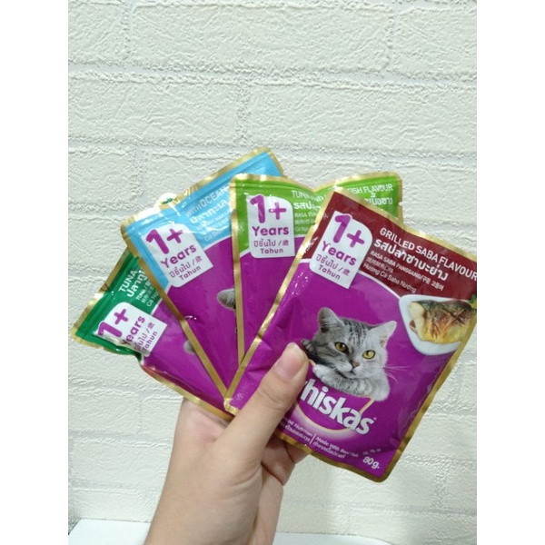 Whiskas makanan kucing basah