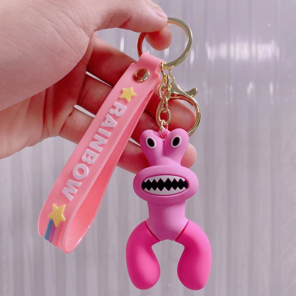 New Roblox Keychain Rainbow Friends Blue Pink Yellow Duck Keychain Bag Pendant Kid Xmas Gift