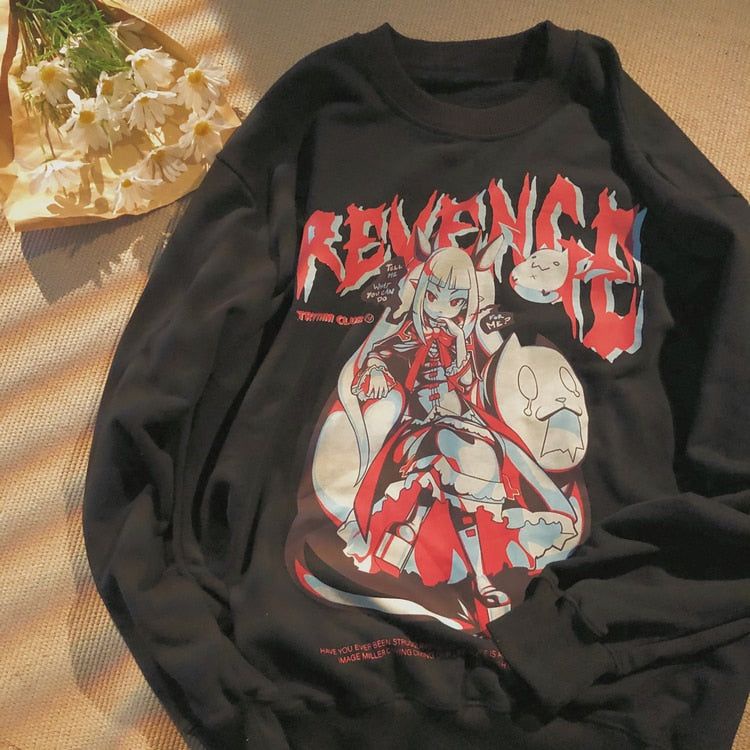 ANIME SWEATER UNISEX REVENGE // ATASAN CREWNECK UNISEX PREMIUM FLEECE TEBAL LEMBUT TERBARU,