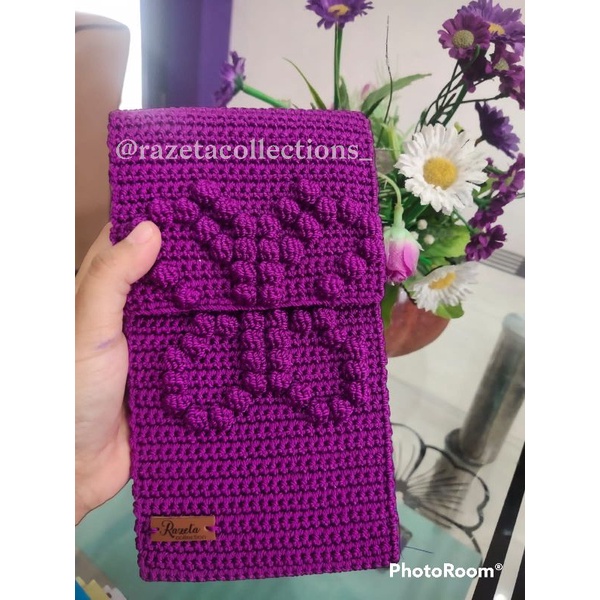 DOMPET RAJUT HP MOTIF KUPU-KUPU