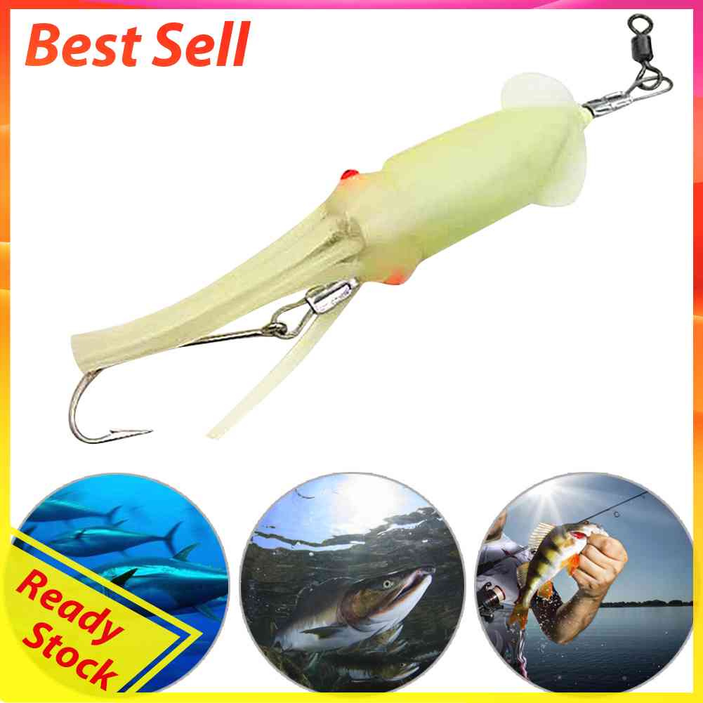 Luminous Artificial Squid Skirt Lure Fishing Bait Accessories for Saltwater