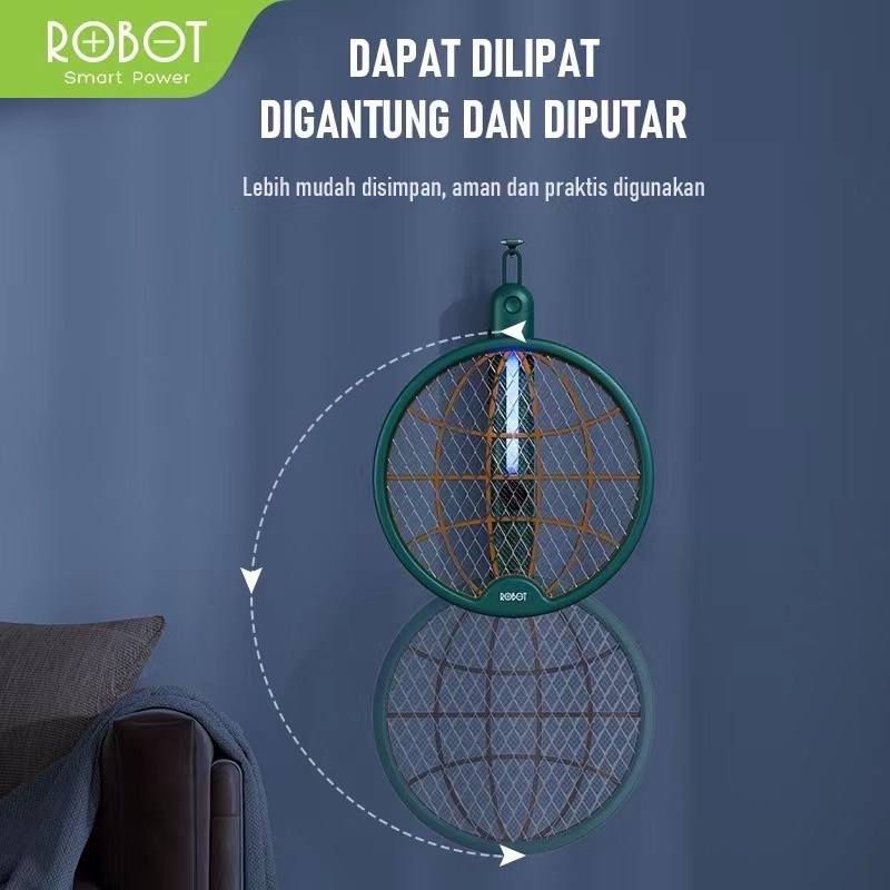 Raket Nyamuk ROBOT RT-MS01 Folding Electric Mosquito Garansi Resmi 1 Tahun