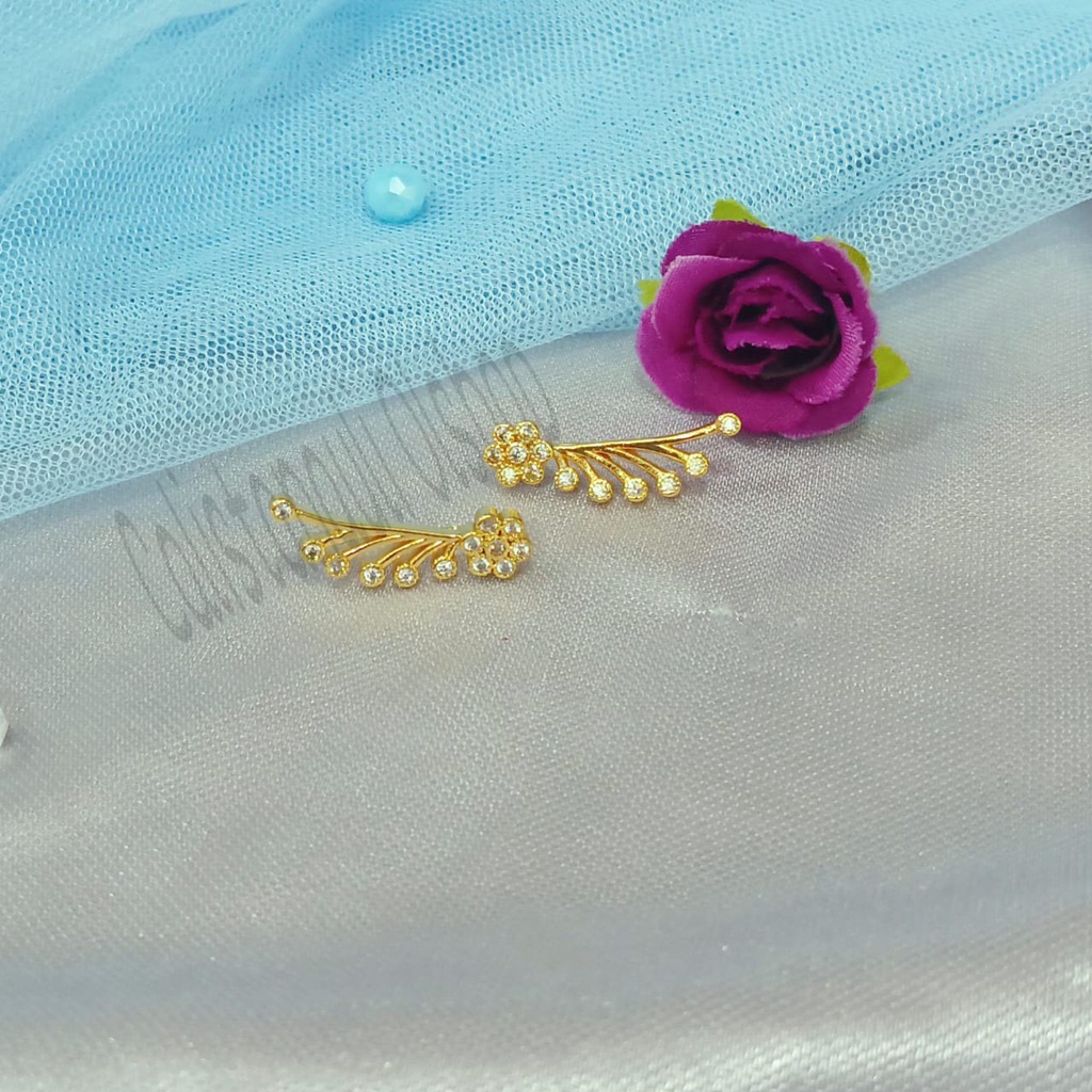 ANTING TUSUK JALAR MATA  FASHION PERHIASAN EMAS KOREA ANTI KARAT DAN ANTI LUNTUR