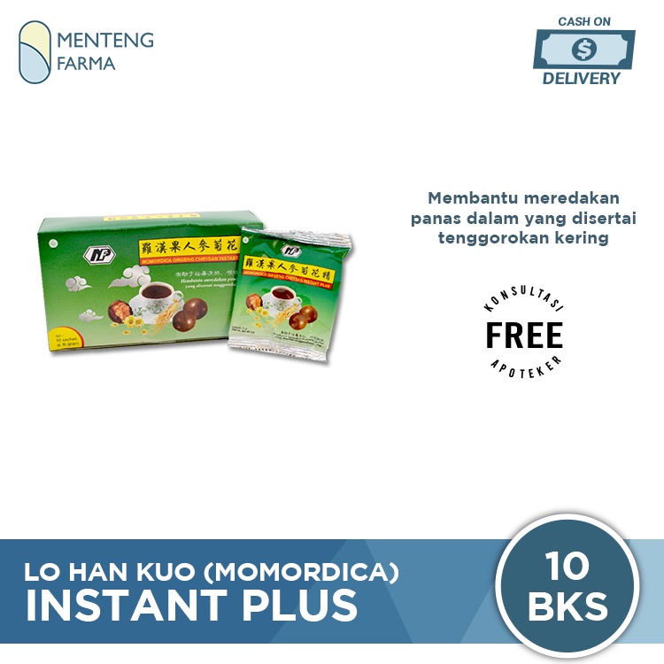 Lo Han Kuo (Momordica) Ginseng Chrysan Instant Plus Isi 10 Sachet - Pereda Panas Dalam &amp; Tenggorokan