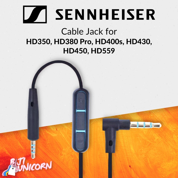 Cable Jack Aux Microphone Audio kabel Sennheiser HD350 HD380 Pro HD40