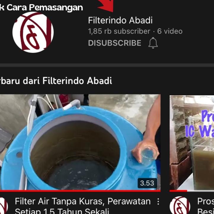 Booming--Ic Water Filter, penjernih air Bertahan Hingga 5 tahun, ukuran drat 3/4