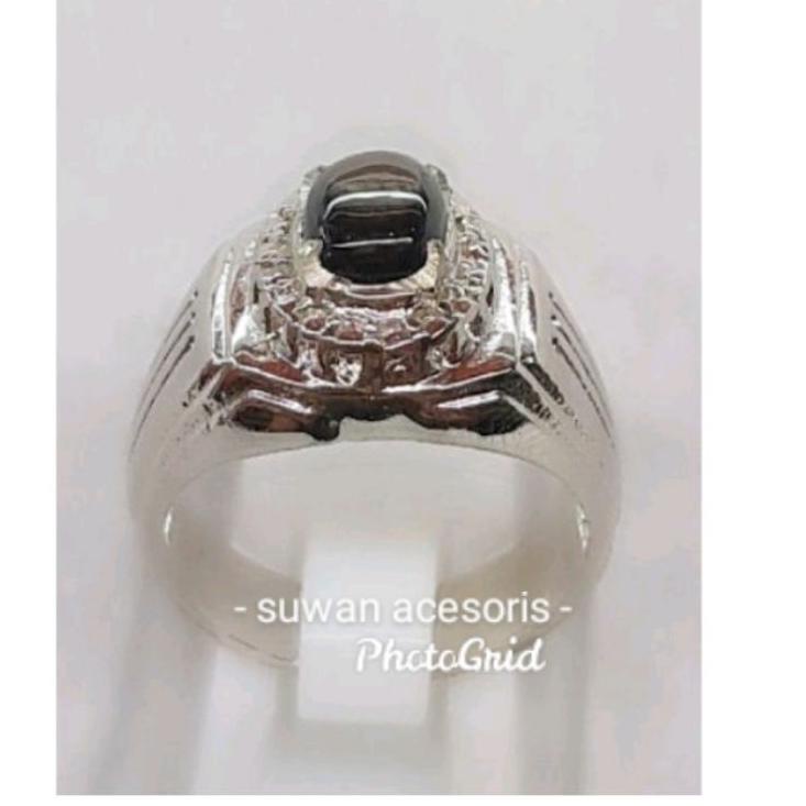 Garansi 100% NATURAL BATU PERMATA BLACK SAFIR STER A24