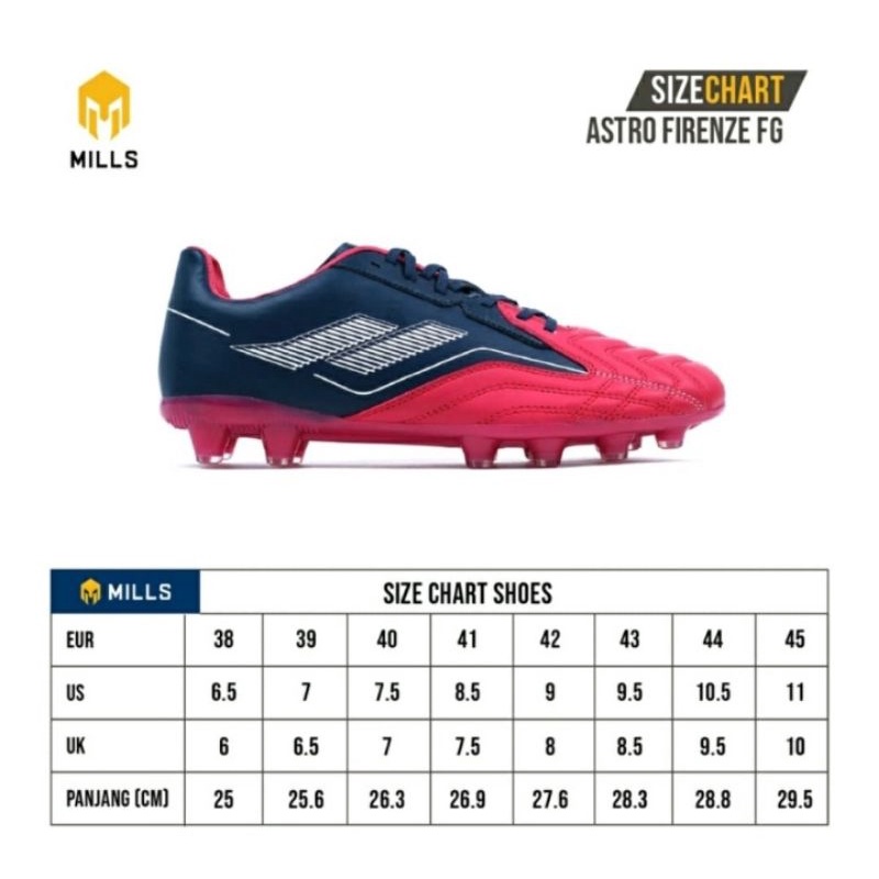 MILLS ASTRO FIRENZE FG  +  FG ORIGINAL MILLS 100% / Sepatu Sepak Bola ASTRO FIRENZE FG Original Mills 100% / Sepatu Bola Mills / Sport Collection Jakarta