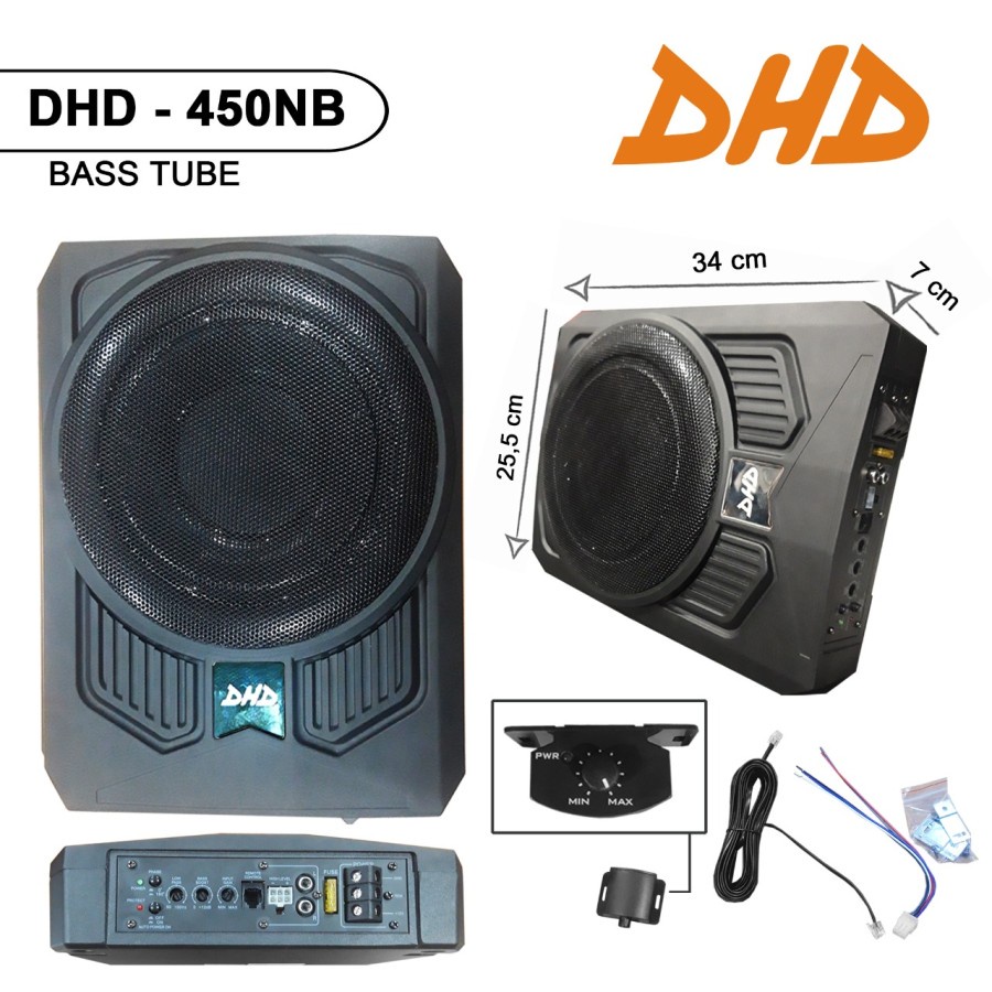 Subwoofer Slim Basstube - Basstube Kolong 10 Inch DHD-450NB