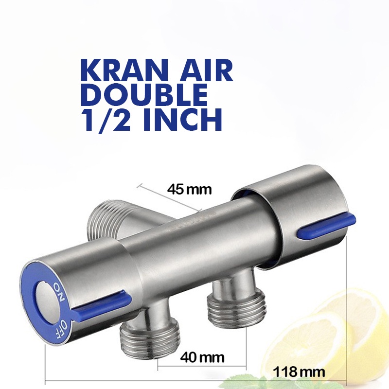 Stop Kran Air Double Stainless 1/2 Inch