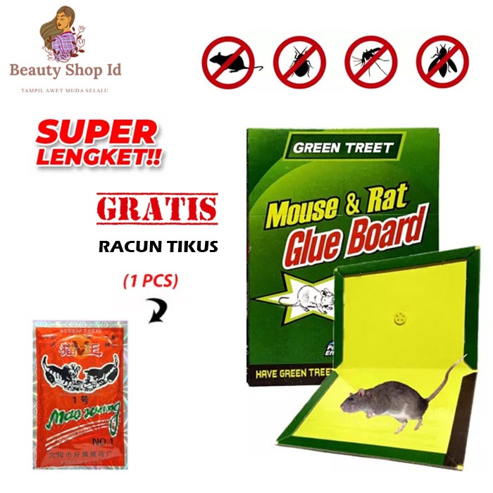 BEAUTY JAYA - [ COD ] Lem Tikus Papan IMPORT Perangkap Tikus PALING AMPUH dan  SUPER LENGKET Jumbo Besar