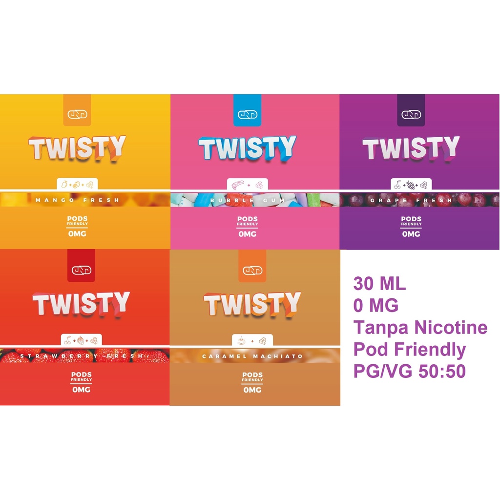 Twisty Tanpa Nikotin 30ML 0MG Pod Friendly