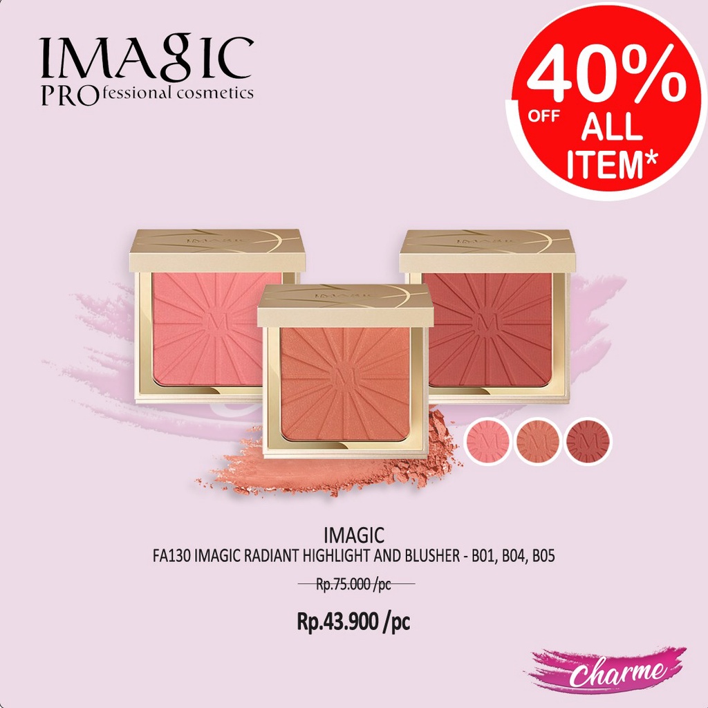 (READY &amp; ORI) Imagic Radiant Highlighter And Blusher FA 130 FA130 blush on blushing