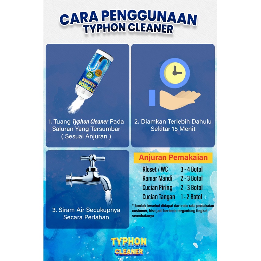 TYPHON CLEANER Cairan Pembersih Saluran Air Paralon