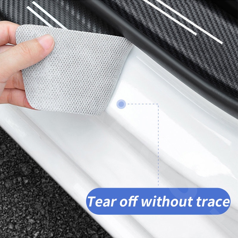 Toyota Harrier Carbon Fiber Car Door Sticker Protector Auto Threshold Strips Sticker Anti Gores