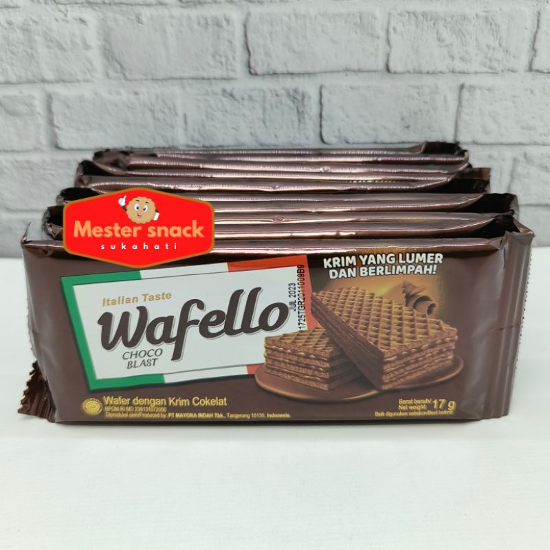 Roma Wafello 17 gram | Wafello Wafer | Wafello Renceng | Wafello Coklat | Wafello Karamel | Wafello Coconut