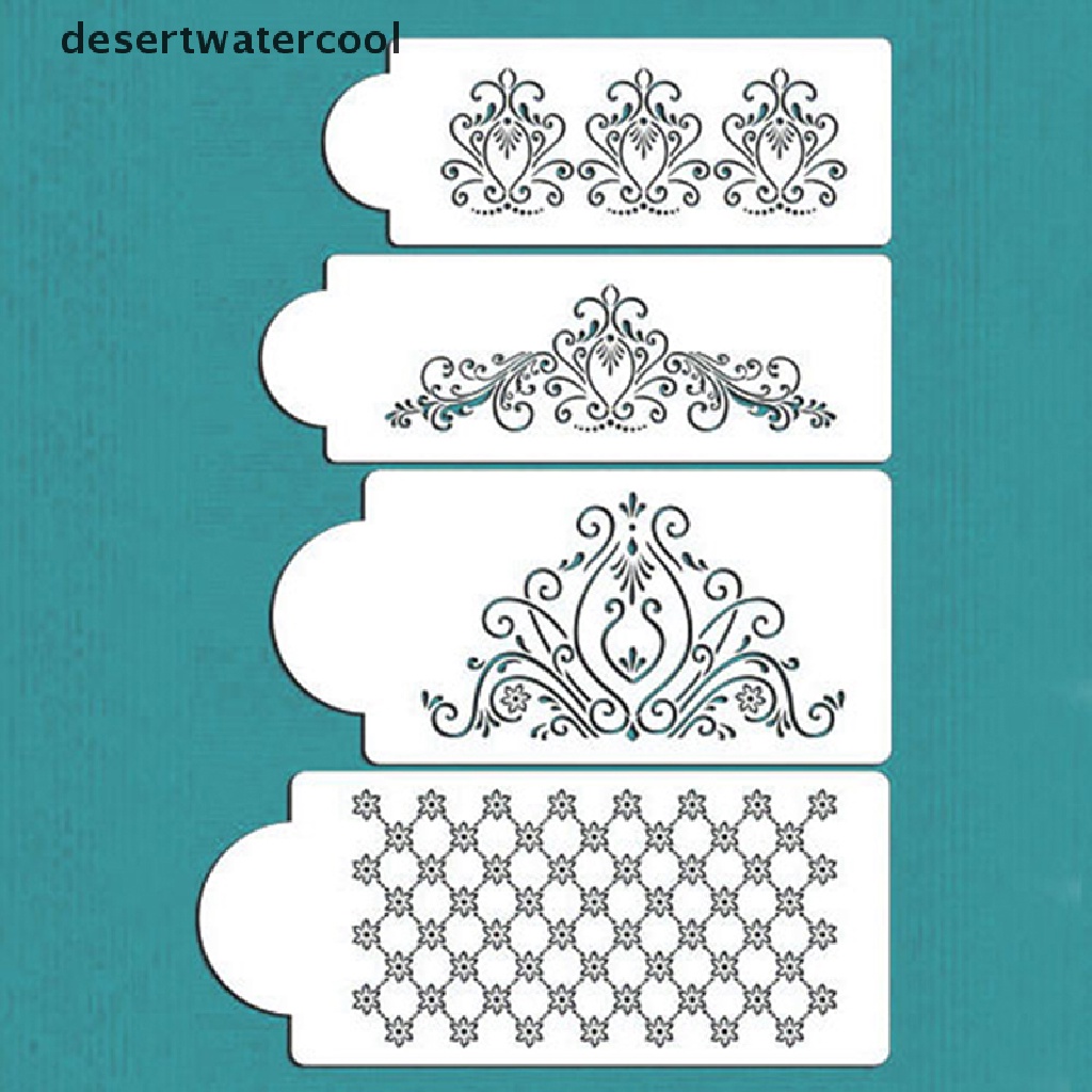 Deid 4pcs / Set Cetakan Kue / Cupcake Bentuk Lace Princess Flexible