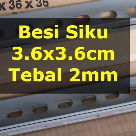besi siku lubang 1 meter - 50 cm