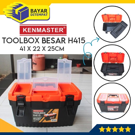 KENMASTER H415 Toolbox Besar Tool Box Plastik Kotak Perkakas Alat