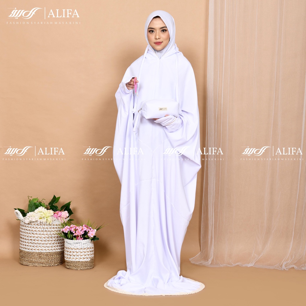 Mukena Terusan 2 in 1 Tas Pouch Mukenah Terusan Travel Free Tasbih