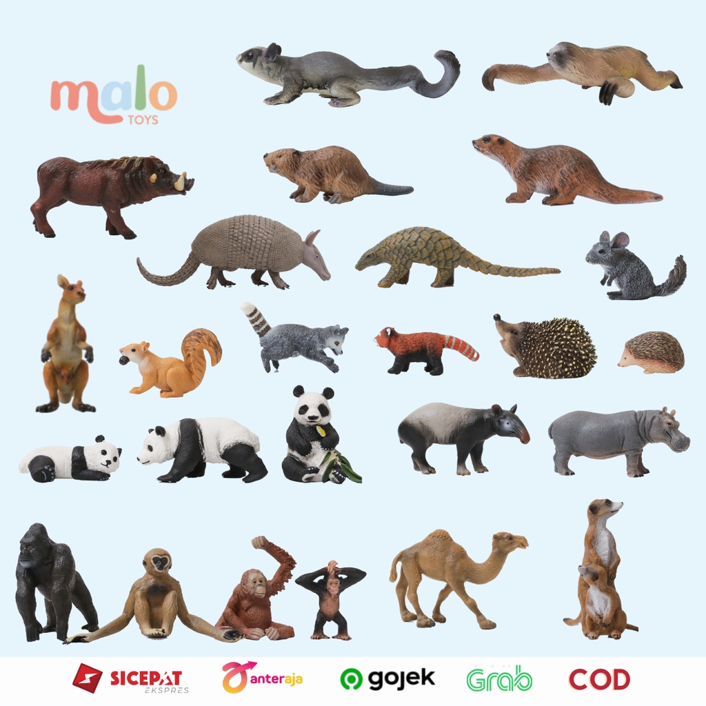 MALOTOYS - Wild Figurine Wild Animal Figure Mainan Model Toys Figur Binatang Animal Montessori Simul