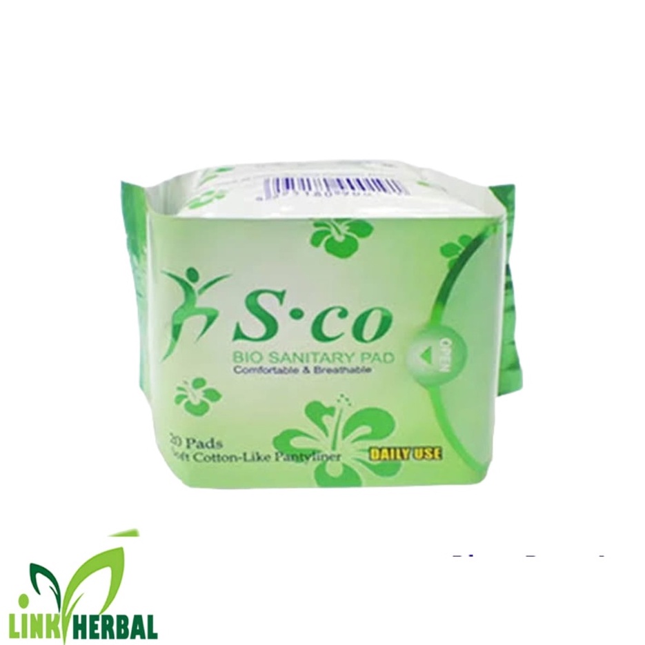 Jual Pembalut Herbal S Co Bio Herbal Sanitary Pad Avail Herbal Sco Pantyliner Hijau Per Pcs