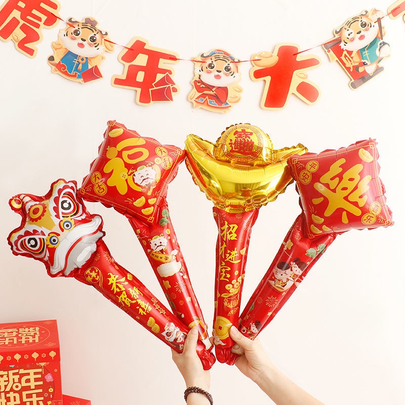 Balon Aluminum Foil Tiup Bentuk Paket Natal Tahun Baru China Untuk Dekorasi Rumah